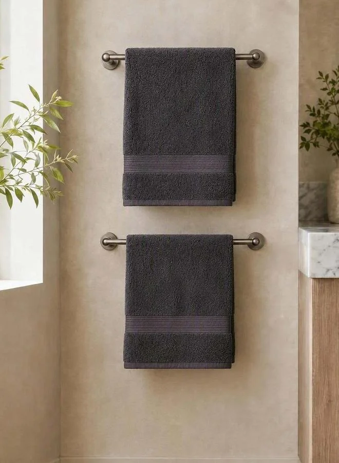 Styli Pack Of 3 - Plain Bath Towels, Grey - 34X34Cm, 35X75Cm, 70X140Cm