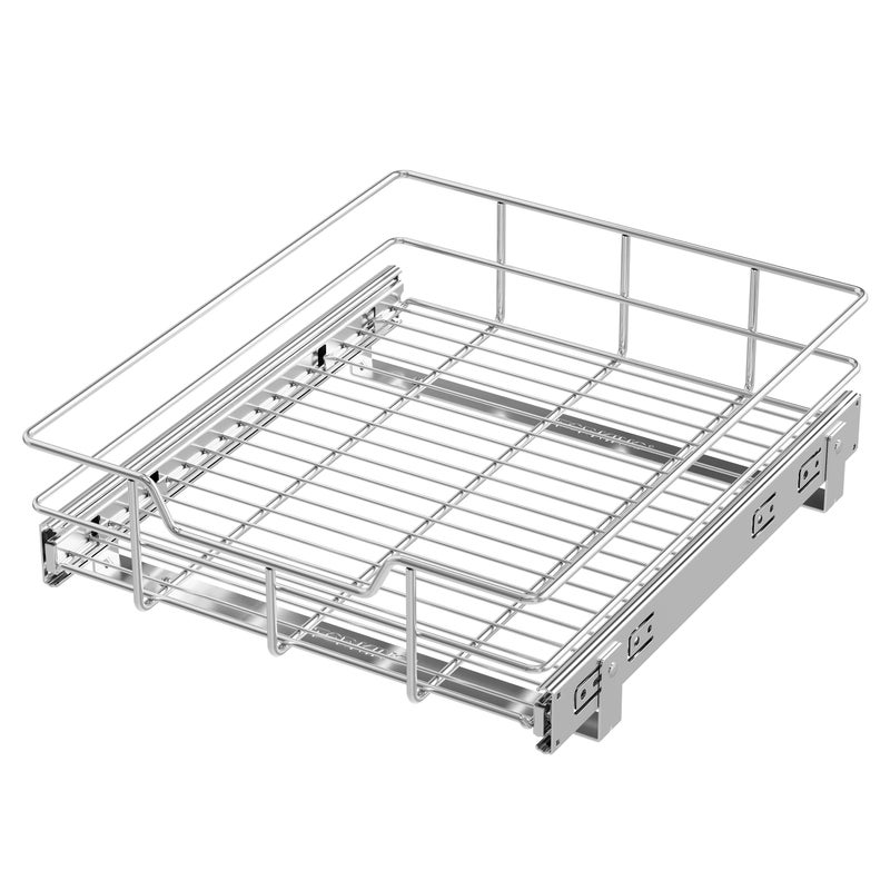 STORKING Pull Out Cabinet Organizer 15" W X 22" D, Slide Out Drawers For Kitchen Organizers and Storage, Pull Out Drawers For Cabinets Capacity Heavy Duty Caddy, Cabinet Shelves Chrome-Plated, Bathroom Pantry - Image 1