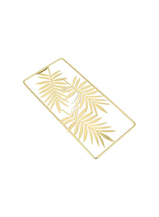 The Bros ديكور جدار معدني، 11.6 × 5.7 لوحة جدارية بأوراق ذهبية، إطار ديكور جدار معدني بتصميم عصري أنيق، تمثال فني معدني ذهبي لجدار غرفة المعيشة/المكتب/الدراسة/الفندق - Image 3