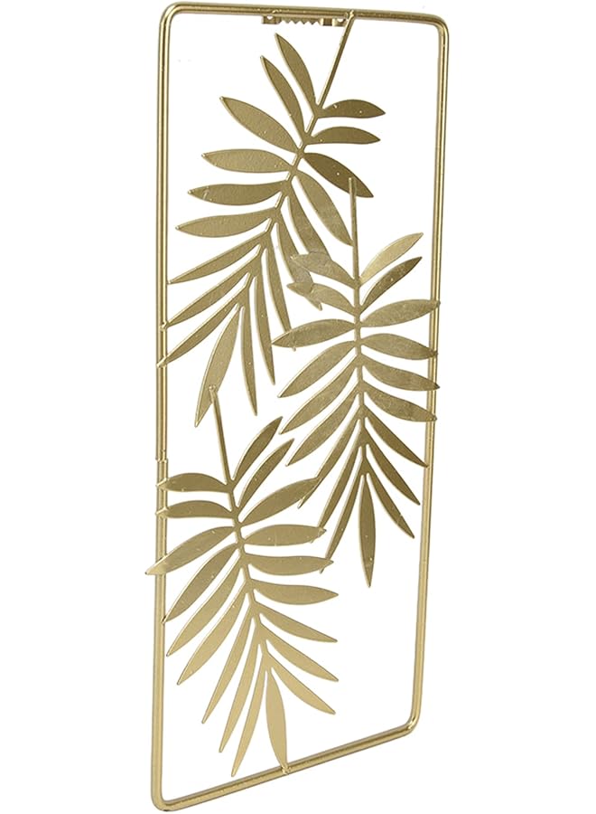 The Bros ديكور جدار معدني، 11.6 × 5.7 لوحة جدارية بأوراق ذهبية، إطار ديكور جدار معدني بتصميم عصري أنيق، تمثال فني معدني ذهبي لجدار غرفة المعيشة/المكتب/الدراسة/الفندق - Image 1