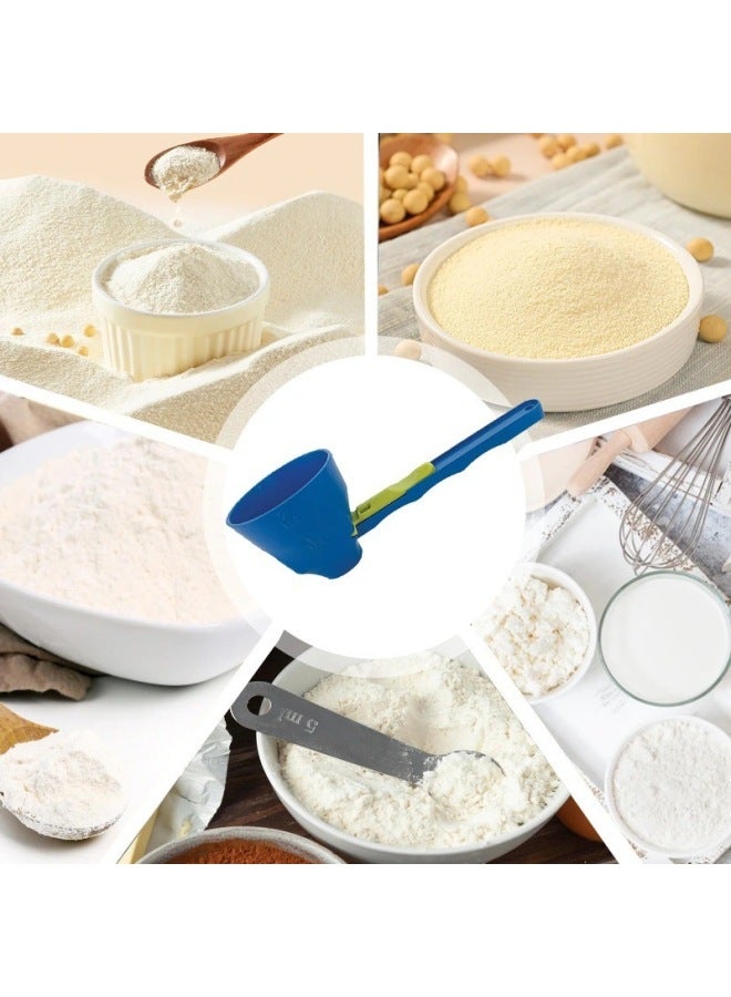 Mess Free Measuring Funnel Creative Protein Powder Sliding Spoon Coffee Anti-colander-Specifications:Blue  - Image 5