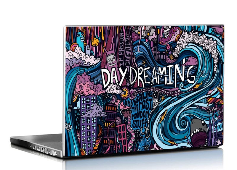 PIXELARTZ غطاء لابتوب تصميم جرافيتي تجريدي أحلام اليقظة جودة HD 15.6 بوصة متعدد الألوان (9083، أمامي) - Image 2