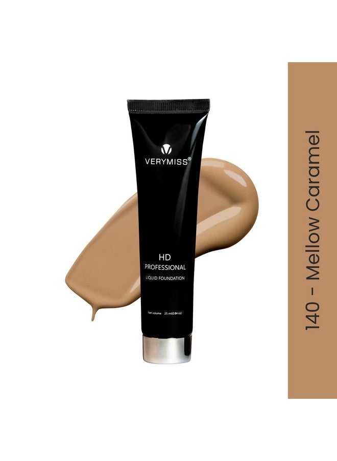 VERYMISS Hd Professional Liquid Foundation | Enriched With Vitamin E | Waterproof | Non- Sticky | Coconut Water Extract | Matte Creamy Texture | Light Weight | 25 Ml | 140 Mellow Caramel  - Image 2