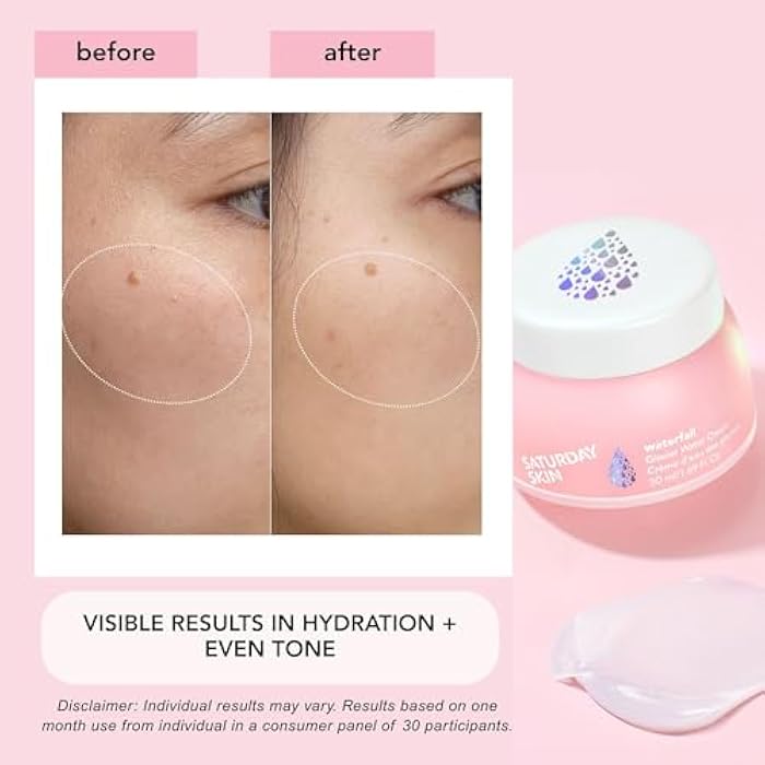 Saturday Skin Face Moisturizer Water Face Cream Natural Oil free Gel Type Cream From Alaska Glacier Water Day & Night Korean Skin Care Cream Soothing Hydrating Facial Moistrurizer (1.69 Fl. Oz. 50ml) - Image 5