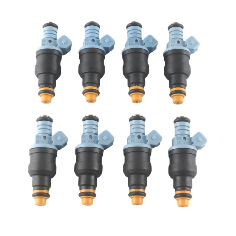 HLBTK 0280155715 Fuel Injectors Fits for Chevy Camaro Corvette Caprice Impalafor Ford f250 f350 for Mustang GT Pack of 8 Replaces 0280150965 0280150947 - Image 2
