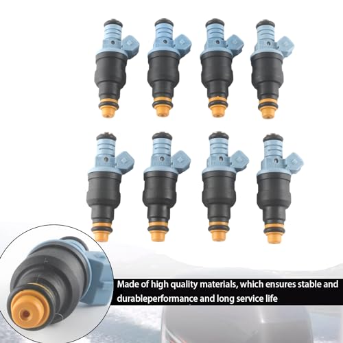 HLBTK 0280155715 Fuel Injectors Fits for Chevy Camaro Corvette Caprice Impalafor Ford f250 f350 for Mustang GT Pack of 8 Replaces 0280150965 0280150947 - Image 3
