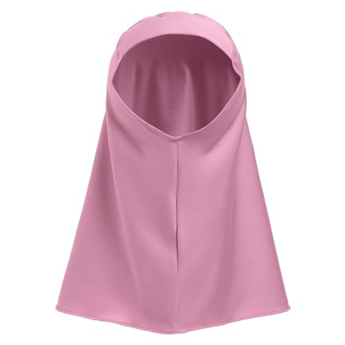 ODASDO Newborn Infant Baby Girls Muslim Abaya Prayer Dress, Toddler Kids Long Sleeve Maxi Islamic Kaftan Dress with Hijab Two Piece Set Middle East Arabian Dubai Robe Ramadan Eid Party Purple Pink 2-3 Years - Image 5