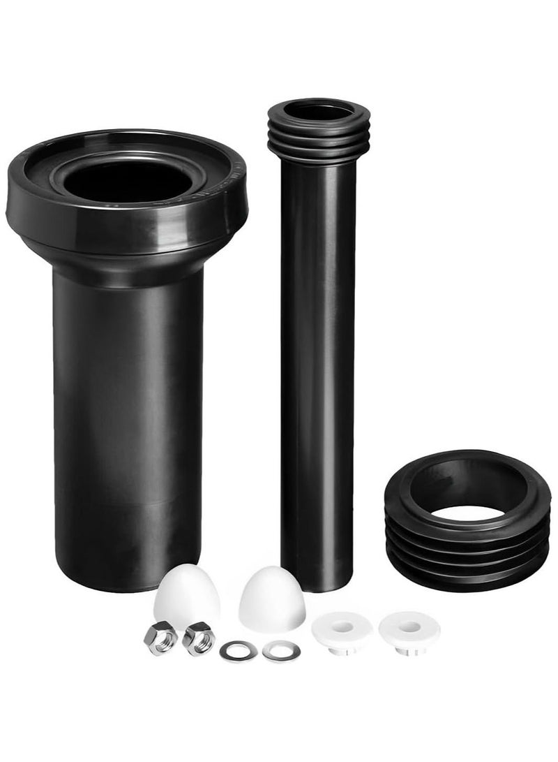 RACO McAlpine Universal WC Frame Connector Kit Concealed WC Connector Black 4 Inch Made in UK - Image 1