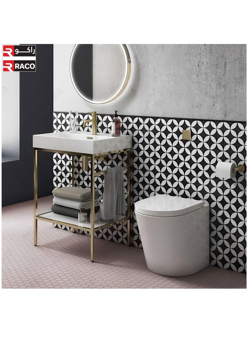 RACO McAlpine Universal WC Frame Connector Kit Concealed WC Connector Black 4 Inch Made in UK - Image 4