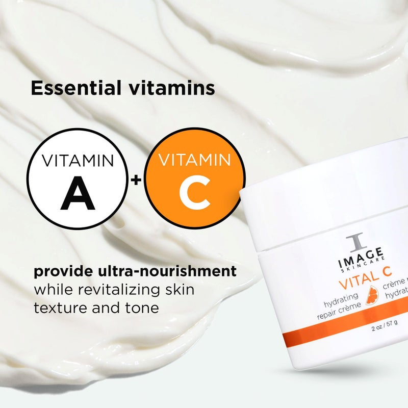 IMAGE SKINCARE صورة للعناية بالبشرة، كريم ترطيب فيتال سي، كريم ليلي للوجه مع حمض الهيالورونيك، للبشرة الجافة، حجم كامل، 2 أونصة سائلة - Image 3