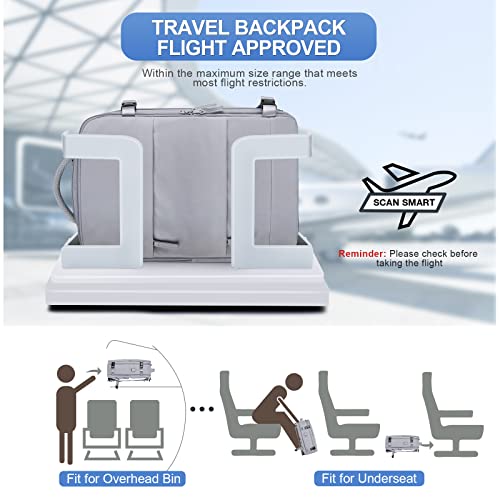 coofay Expandable Backpack For Traveling On Airplane Carry On Backpack Flight Approved Personal Item Travel Backpack For Women Men Airline Approved Gym Bag With Shoe Compartment Travel Weekender Bag - Image 3