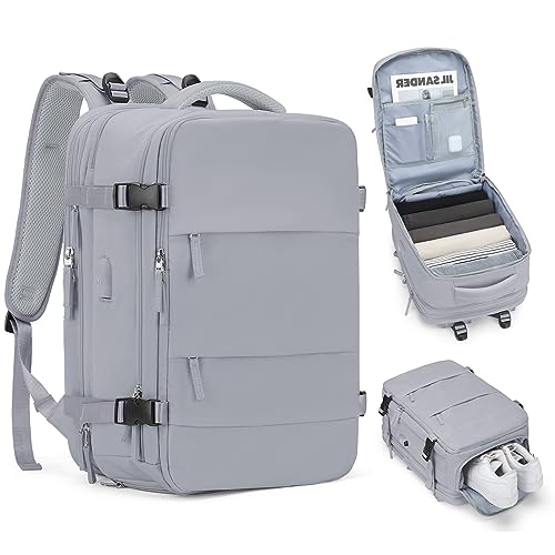 coofay Expandable Backpack For Traveling On Airplane Carry On Backpack Flight Approved Personal Item Travel Backpack For Women Men Airline Approved Gym Bag With Shoe Compartment Travel Weekender Bag - Image 1