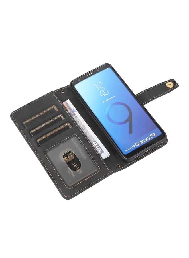 S-TOP Case For Samsung Galaxy S9 PU + TPU Horizontal Flip Leather Case with Holder & Card Slot & Wallet & Lanyard - Image 5