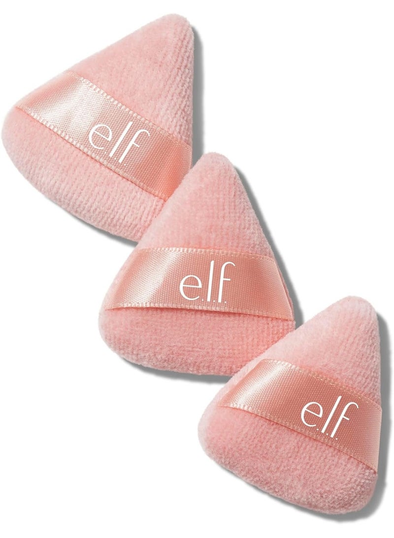 elf Halo Glow Pinkie Puffs, Finger-sized, Mini Puff For Applying Loose & Pressed Powders, Soft, Reusable & Washable, Vegan & Cruelty-Free, Set of 3 - Image 1