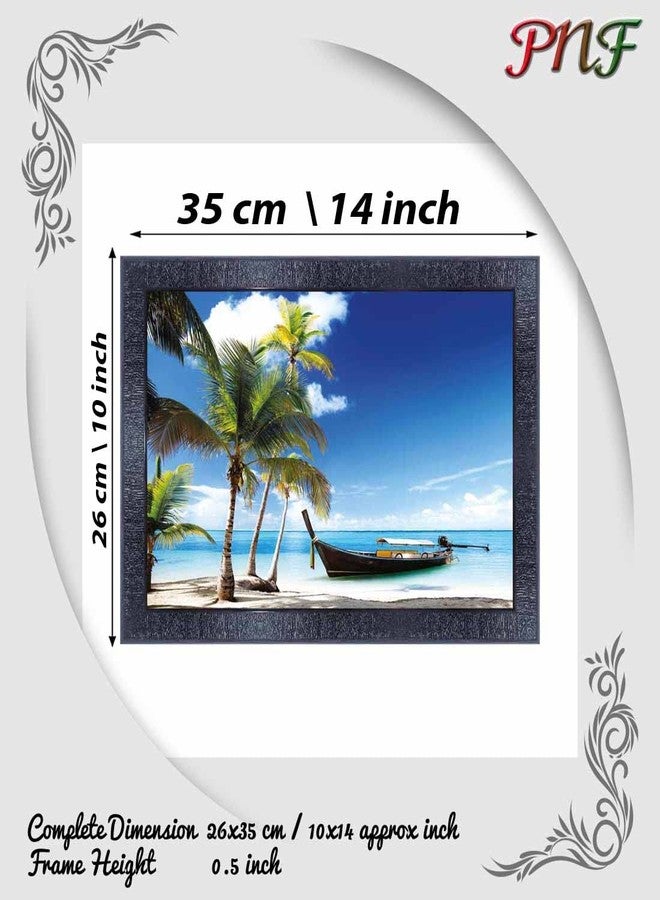 pnf Poster And Frames Natural Landscape Scenery Wooden Photo Frame With Acrylic Sheet | Living, Bedroom | Home Decoration | Best Gifting Option (10 * 14inch,Multicolour,Synthetic) 1696 - Image 2