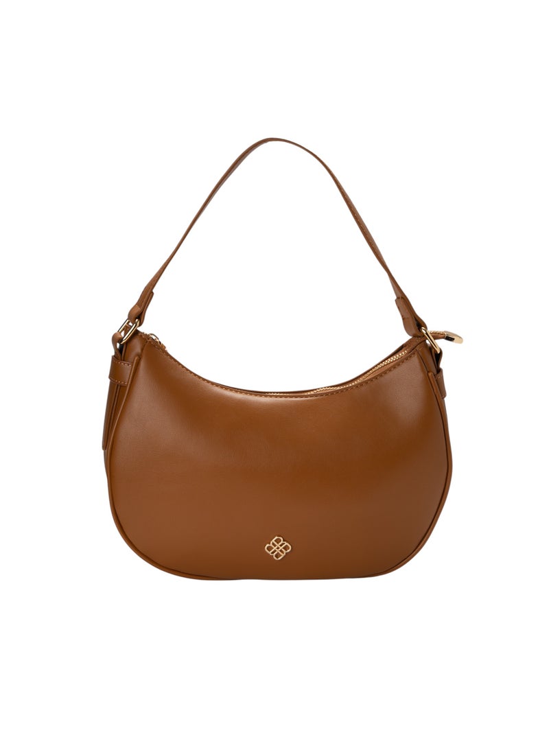 Bata Casual Curved Hobo Bag Brown - Image 1