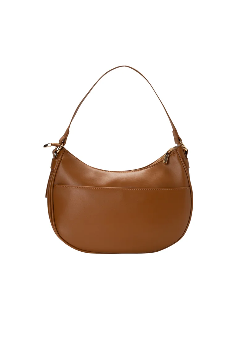 Bata Casual Curved Hobo Bag Brown