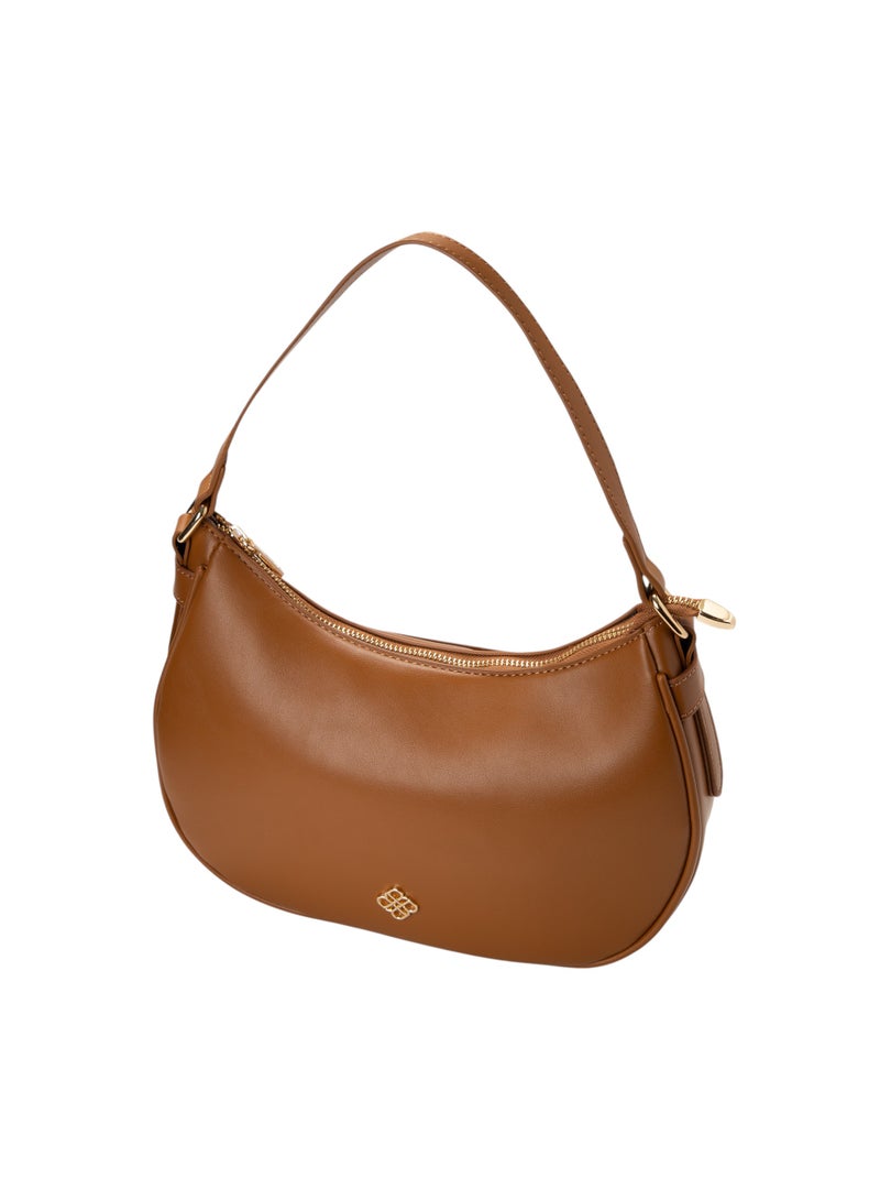 Bata Casual Curved Hobo Bag Brown - Image 3
