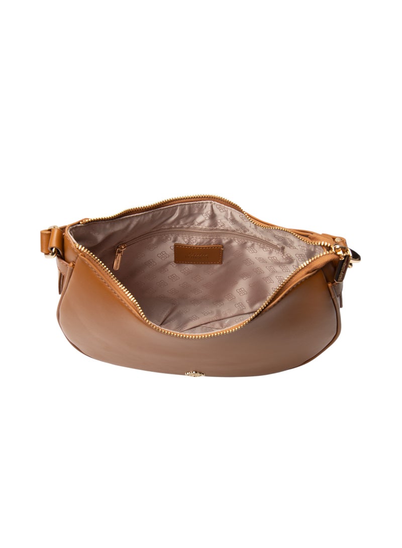 Bata Casual Curved Hobo Bag Brown - Image 4