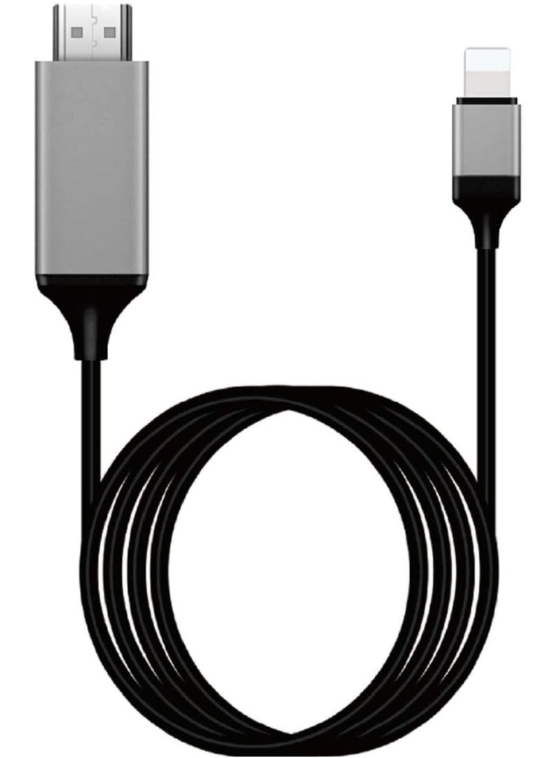 Generic - MFi Certified】 Lightning to HDMI Adapter for Phone to TV Compatible with iPhone 14/13/12/11/X/8/ iPad Sync Screen Connector Directly Connect on HDTV/Monitor/Projector NO Need Power Supply - Image 1