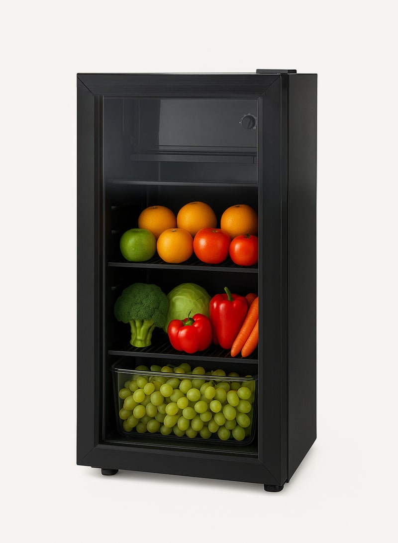 Dansat Display Refrigerator - Single Door - 2.9 ft 83 L 115 kW DAN210SC Black - Image 2