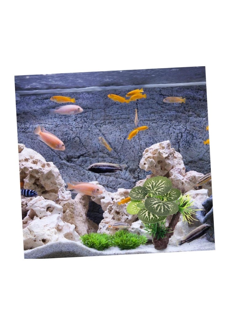 زينة نباتات شجرية لأحواض السمك، زينة نباتات صغيرة لأحواض الأسماك، زينة أحواض السمك، عشب مائي واقعي مُحاكي لمواد أحواض الأسماك - Image 3