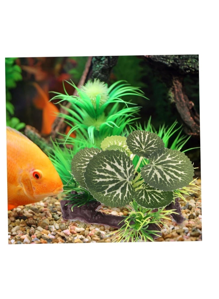 زينة نباتات شجرية لأحواض السمك، زينة نباتات صغيرة لأحواض الأسماك، زينة أحواض السمك، عشب مائي واقعي مُحاكي لمواد أحواض الأسماك - Image 4