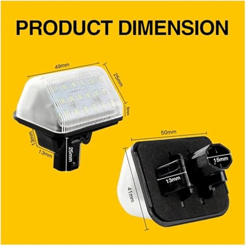 Wivplex 2pcs White License Plate Lights for Mazda - Image 5