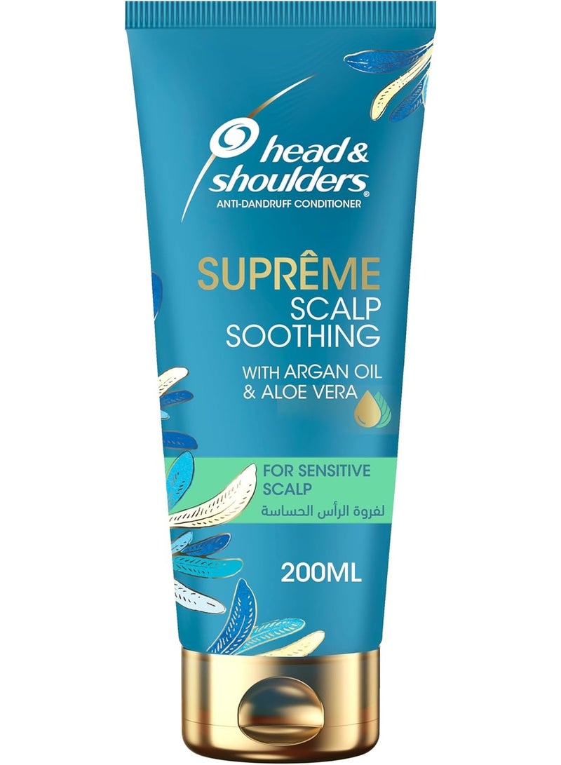 Head & Shoulders Supreme Scalp And Hair Conditioner With Argan Oil Aloe Vera For Sensitive Soothing, 200ML - Image 1