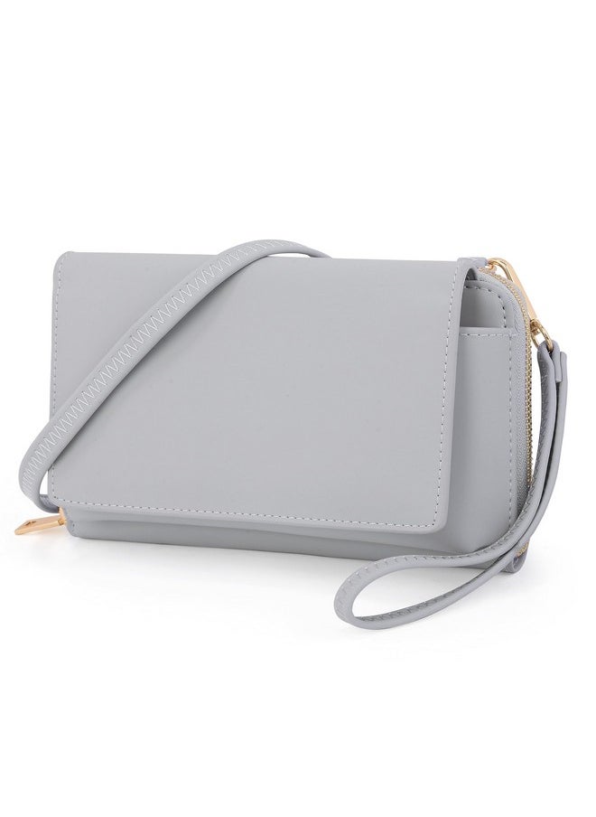 UTO - Rfid Wallet Purse Crossbody Cell Phone Bag For Women Trendy Travel Card Holder Wristlet Clutch With 2 Straps - Image 1