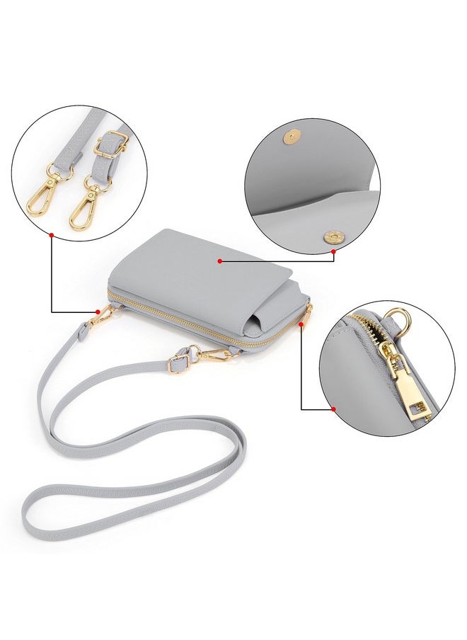 UTO - Rfid Wallet Purse Crossbody Cell Phone Bag For Women Trendy Travel Card Holder Wristlet Clutch With 2 Straps - Image 1