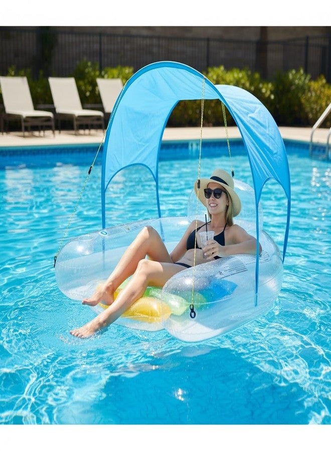 Jilani Swimming Pool Float Chair for Adult Float Chair with Canopy Swimming Pool Float with Manual Pump - Image 2