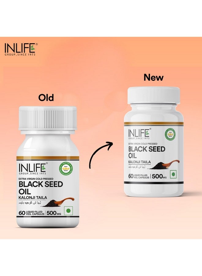 Inlife زيت الحبة السوداء من INLIFE، بكر ممتاز معصور على البارد، 500 ملغ - 60 كبسولة نباتية (عبوة من 1) - Image 4