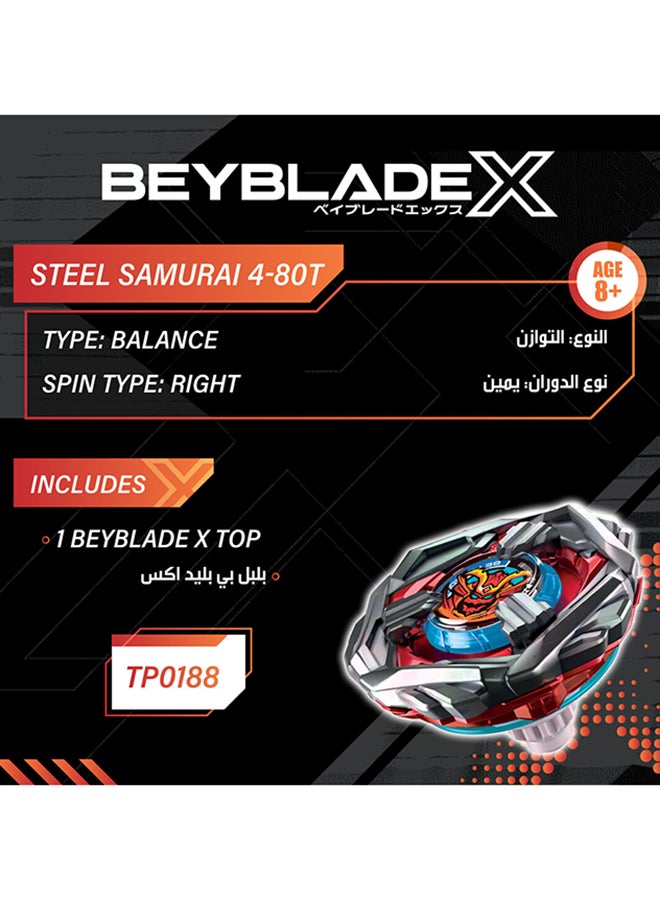 BeyBlade X Steel Samurai 4-80T Booster Pack Set, Balance Type Top with Customizable Parts, Bey Toy for 8+ Year Old Boys and Girls, Spinning Toys, Battle Tops - Image 4