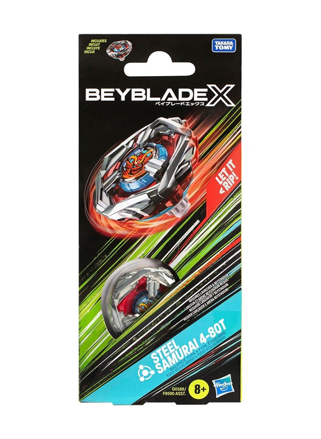 BeyBlade X Steel Samurai 4-80T Booster Pack Set, Balance Type Top with Customizable Parts, Bey Toy for 8+ Year Old Boys and Girls, Spinning Toys, Battle Tops - Image 2