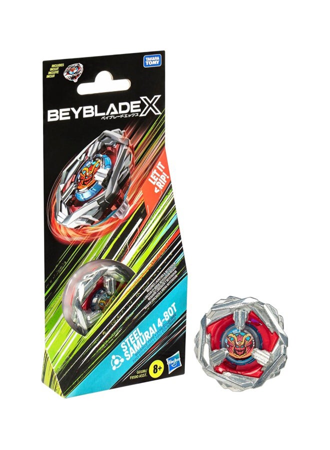 BeyBlade X Steel Samurai 4-80T Booster Pack Set, Balance Type Top with Customizable Parts, Bey Toy for 8+ Year Old Boys and Girls, Spinning Toys, Battle Tops - Image 1