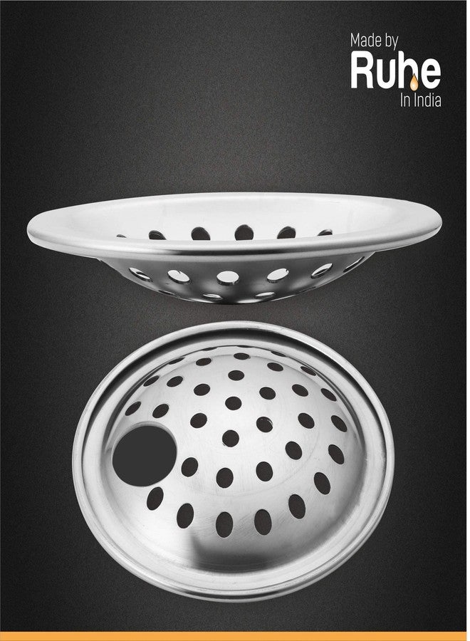 روهي Ruhe® مصفاة أرضية من الفولاذ المقاوم للصدأ عالي الجودة بنمط منقط صلب (مع فتحة) (5 بوصات) - Image 4