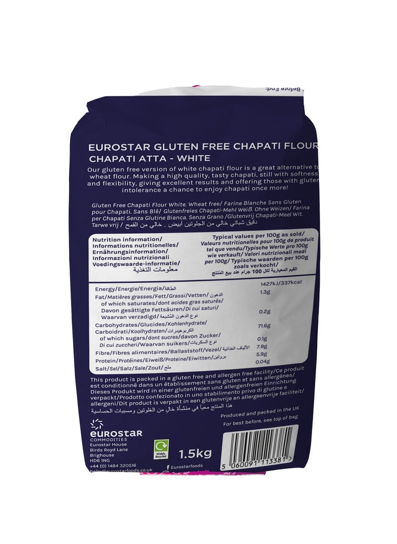Eurostar - White Chapati Atta Flour Gluten Free 1.5kg - Image 1