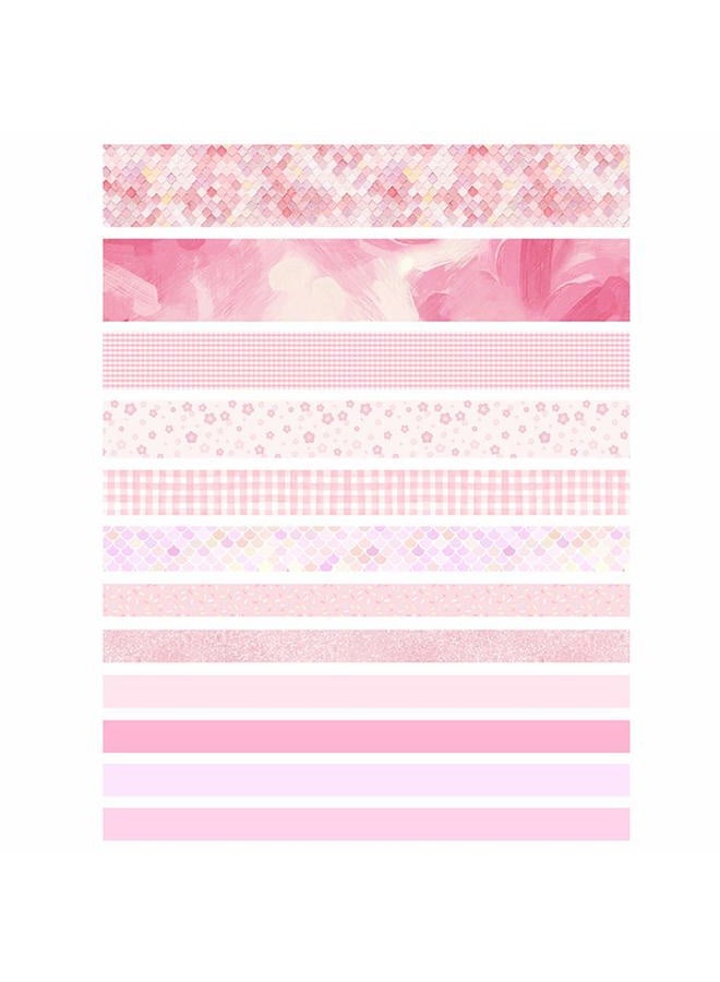 Doraking 12Rolls Pink Style Decorative Washi Masking Tapes Set for Scrapbooking Gift Wrapping Decoration Arts & Crafts, Doraking Washi Tapes Set (Pink) - Image 2