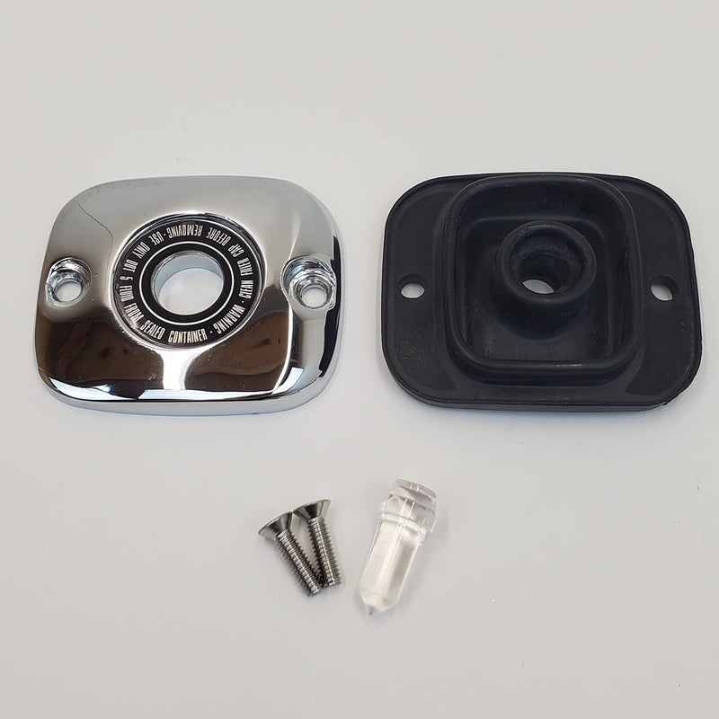 Front Brake Master Cylinder Chrome Cover wGasket for 19962007 Harley Electra Glide Street Glide Road Glide Road King 1996 Softail Dyna 20022017 VRod 19962003 Sportster HD 4500496