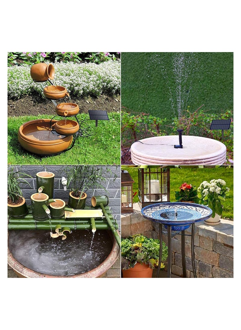 GUDOO Solar Fountain Kit for Water Feature, Solar Powered Water Fountain Pump with 4 Nozzles for Bird Bath, Ponds, Garden, Fish Tank  - Image 3