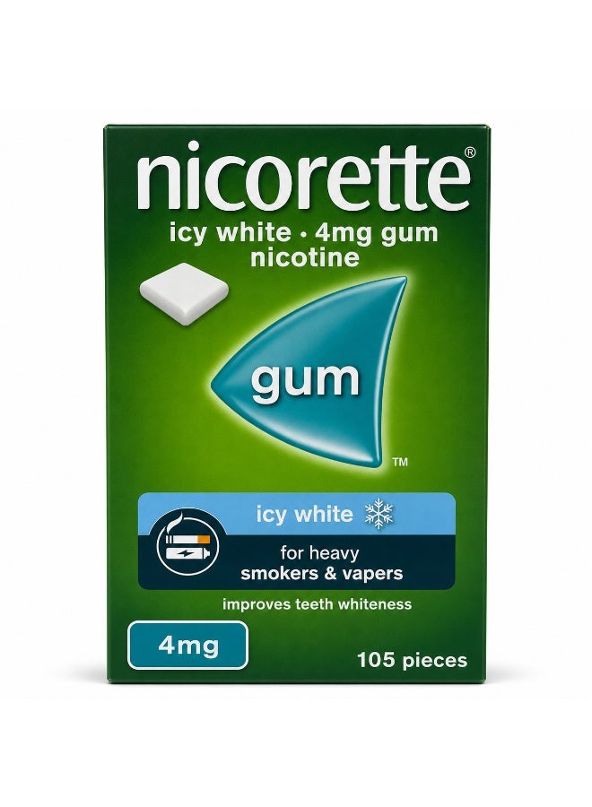 nicorette Nicotine Gum Icy White 4 Mg 105 Pieces - Image 1