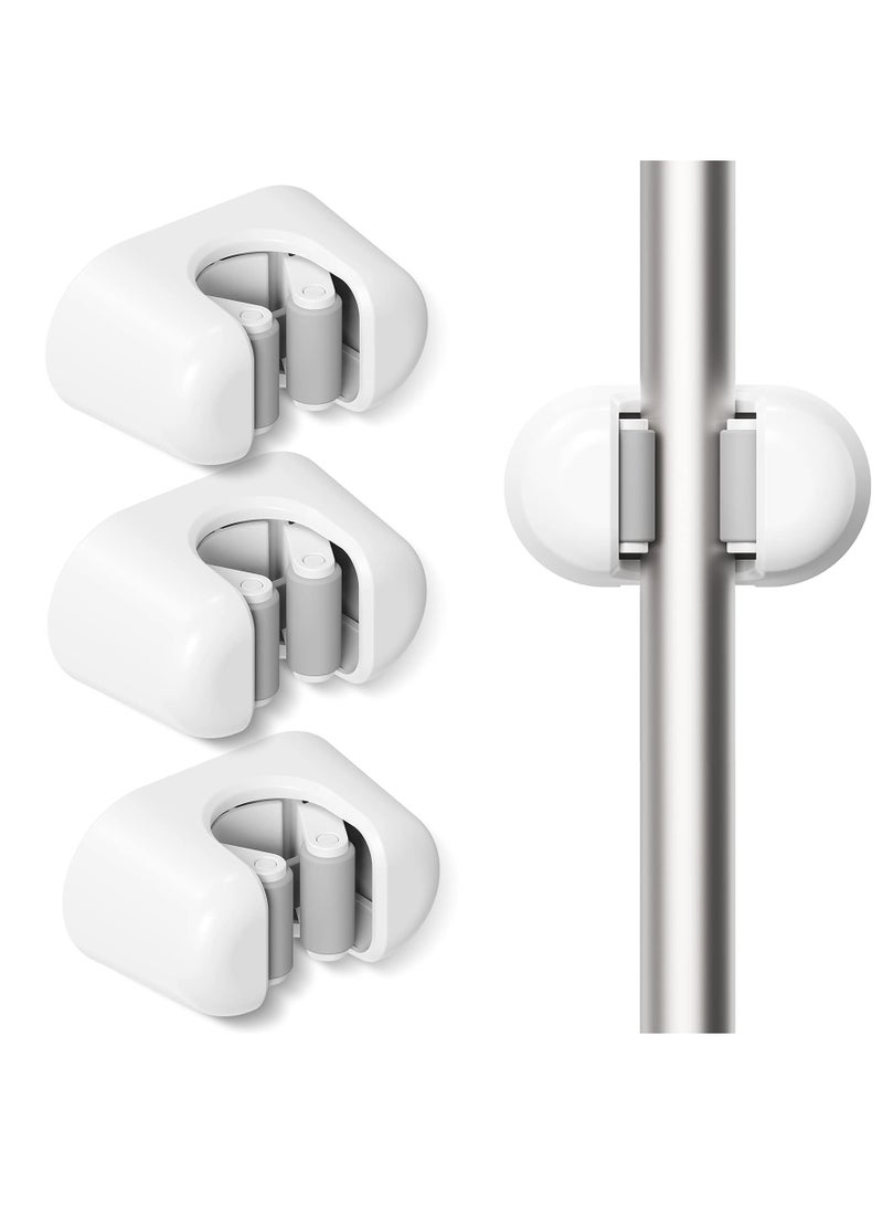 SOLARAE Broom And Mop Holder Wall Mounted 3 Piece Set, Broom Holder Wall Mounted Self Adhesive, Strong Self Adhesive Cleaning Product Organiser, Wall Gripper For Bathroom, Garden, Garage - Image 5