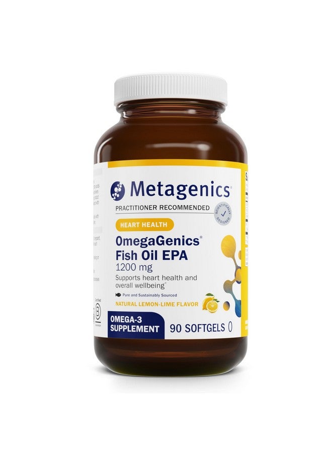 ميتاجينكس Metagenics OmegaGenics EPA 1200 - مكمل زيت السمك أوميجا 3 - لصحة القلب وصحة الجهاز المناعي* - مكمل زيت السمك EPA - 90 كبسولة هلامية - Image 1