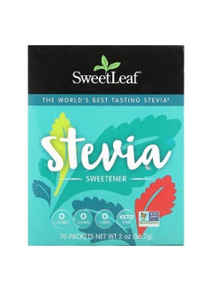 SweetLeaf Stevia SweetLeaf Stevia, Stevia Sweetener, 70 Packets, 0.028 oz (0.8 g) Each  - Image 1