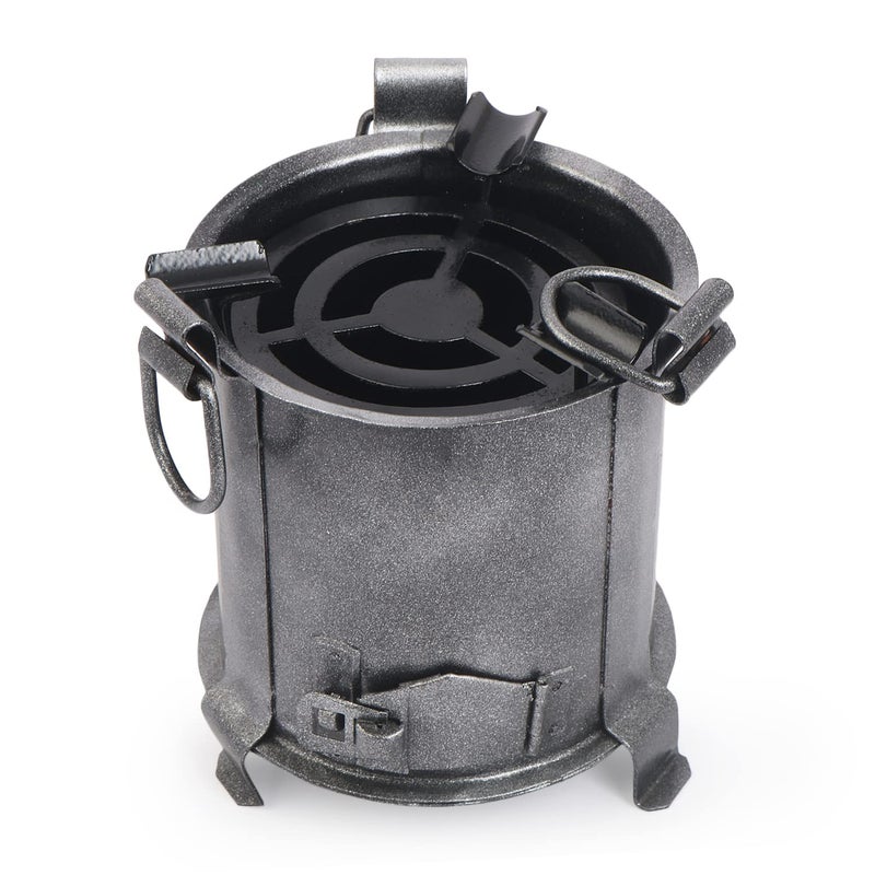 BOGEN LITE Angeethi BBQ Style Metal Ashtray | Cigarette || Tabletop || Cigar Rest for Indoor Outdoor || Handcrafted for Home Office (15 cm x 13 cm x 12 cm) (Black) - Image 4