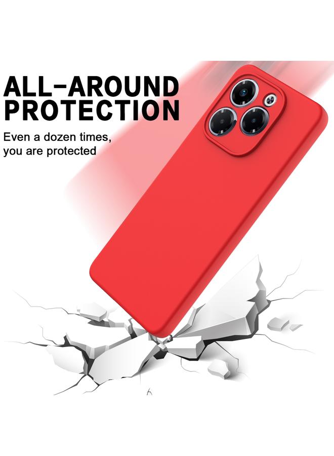 زبون جراب لهاتف Infinix Note 40X 5G مصنوع من السيليكون السائل بلون سادة ومضاد للسقوط وتغطية كاملة - Image 5