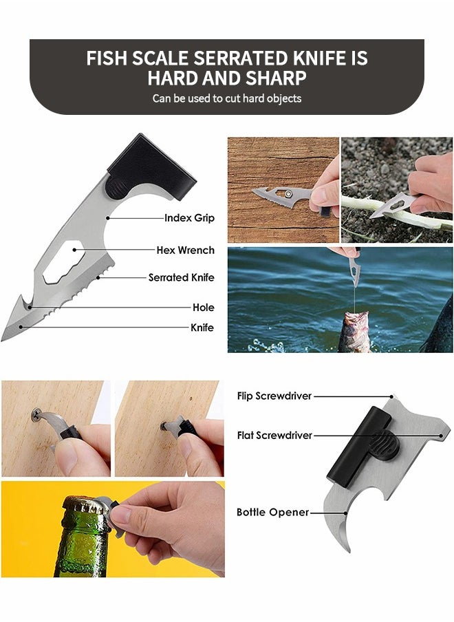 GROIC - Credit Card Multi Tool Gadgets, Survival Credit Card Multipurpose Tool With Survival Knife Fire Starter, Whistle, Compass, Screwdrivers for Useful Gifts - Image 1