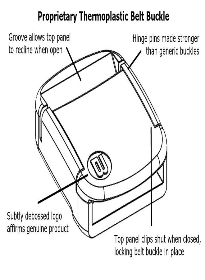 BETTA 1.25 Inch Nylon Web Belt with Adjustable Buckle Unisex - Image 3