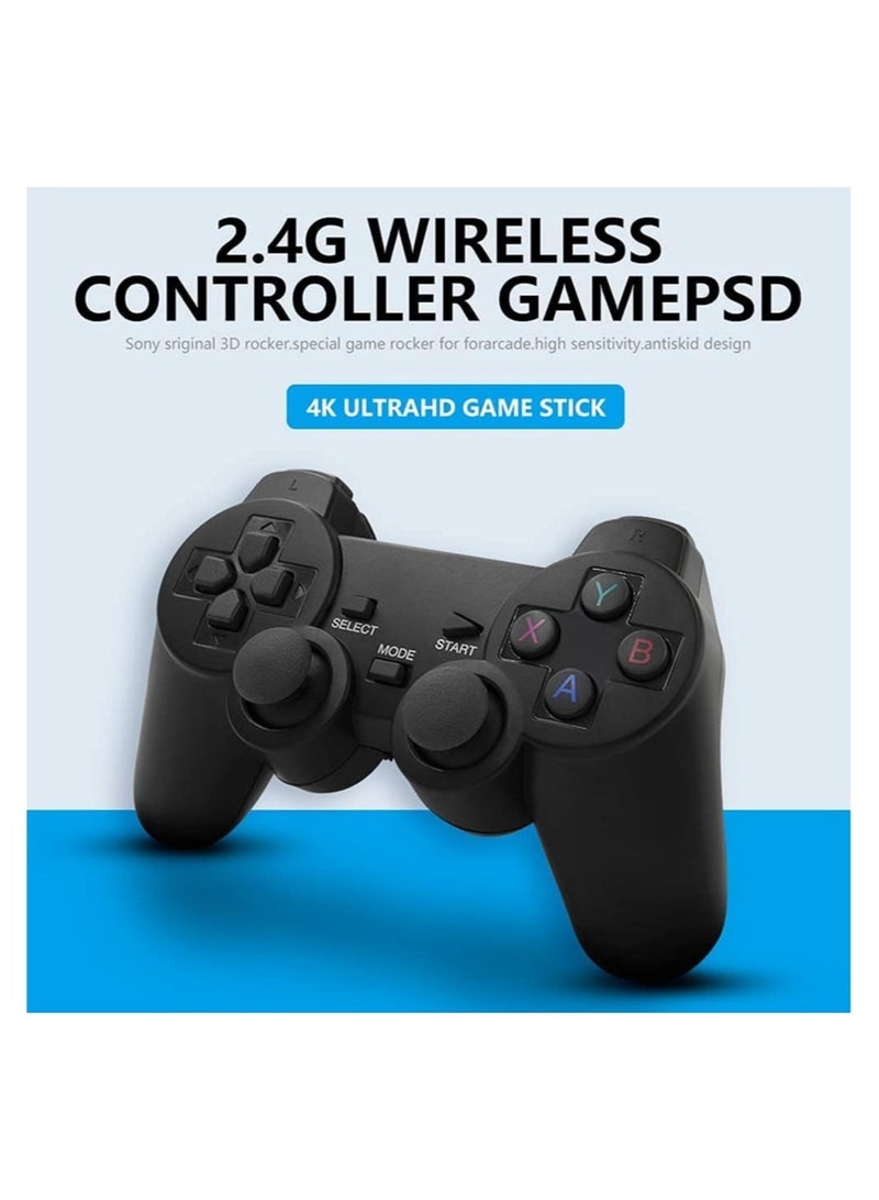 Wireless Retro Game Console, Plug and Play Video Game Stick Built in 10000+ Games,9 Classic Emulators, 4K High Definition HDMI Output for TV with Dual 2.4G Wireless Controllers - Image 4